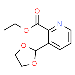 3-(1,3-二氧戊环-2-基)吡啶甲酸乙酯结构式