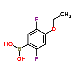 (4-乙氧基-2, 5-二氟苯基)硼酸结构式