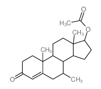 Androst-4-en-3-one,17-(acetyloxy)-7-methyl-, (7b,17b)- (9CI)结构式