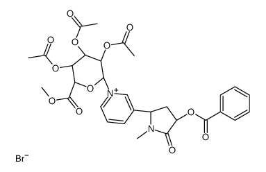 trans-3'-Benzoyloxy Cotinine 2,3,4-Tri-O-acetyl-N-β-D-glucuronide Methyl Ester Bromide Structure