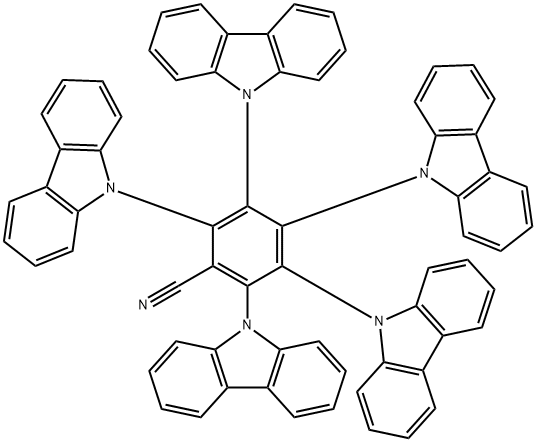 Benzonitrile, 2,3,4,5,6-penta-9H-carbazol-9-yl- Structure