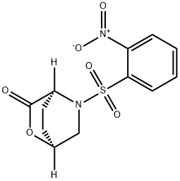 (1S,4S)-5-((2-nitrophenyl)sulfonyl)-2-oxa-5-azabicyclo[2.2.2]octan-3-one结构式
