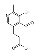 3-(4-formyl-5-hydroxy-6-methylpyridin-3-yl)propanoic acid结构式
