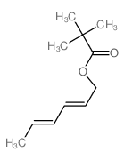 Propanoic acid,2,2-dimethyl-, 2,4-hexadien-1-yl ester结构式