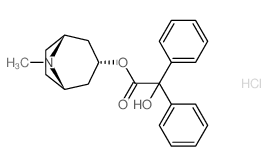 endo-8-Methyl-8-azabicyclo[3.2.1]octan-3-yl 2-hydroxy-2,2-diphenylacetate hydrochloride Structure