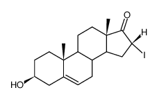 3β-Hydroxy-16α-iod-androst-5-en-17-on结构式