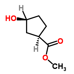 顺式-甲基3-羟基环戊烷羧酸结构式