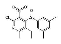 2-chloro-4-(3,5-dimethylphenyl)sulfinyl-5-ethyl-6-methyl-3-nitropyridine Structure