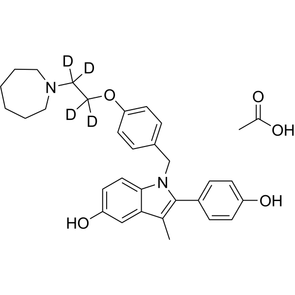 Bazedoxifene-d4 acetate Structure