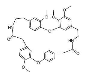 4'-methoxy-N,N'-(3,4'',5''-trimethoxy-3'',4-oxybis(phenyl))-3',4''-oxybis(phenylacetamide) Structure