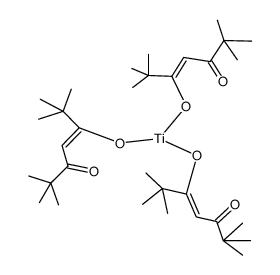 三(2,2,6,6-四甲基-3,5-庚二酮基)钛(III)结构式