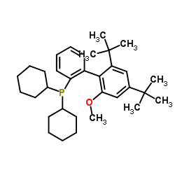 2-二环己基膦基-2''-甲氧基-4'',6''-二叔丁基-1,1''-联苯结构式