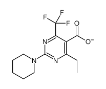 ETHYL 2-(PIPERIDIN-1-YL)-4-(TRIFLUOROMETHYL)PYRIMIDINE-5-CARBOXYLATE Structure