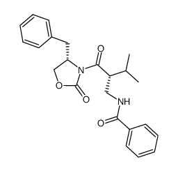 N-((R)-2-((S)-4-benzyl-2-oxooxazolidine-3-carbonyl)-3-methylbutyl)benzamide Structure