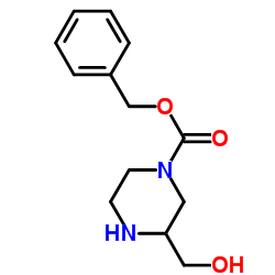 4-N-Cbz-2-羟甲基哌嗪结构式