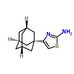 4-(1-金刚烷基)-2-氨基噻唑结构式