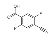4-氰基-2,5-二氟苯甲酸结构式