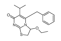 5-benzyl-3-ethoxy-6-propan-2-yl-2,3-dihydro-[1,3]thiazolo[3,2-a]pyrimidin-7-one结构式