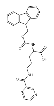 N-FMOC-N’-哌嗪基羰基-L-鸟氨酸结构式