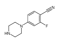 2-氟-4-(哌嗪-1-基)苯甲腈结构式