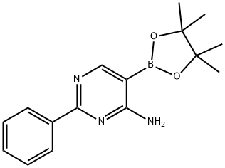 4-Amino-2-phenylpyrimidine-5-boronic acid pinacol ester Structure