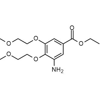 3-氨基-4,5-双(2-甲氧基乙氧基)苯甲酸乙酯(厄洛替尼杂质)结构式