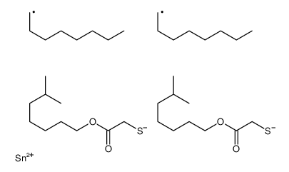 diisooctyl 2,2'-[(dioctylstannylene)bis(thio)]diacetate Structure