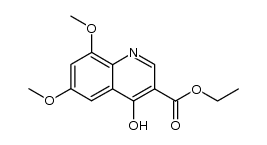 4-hydroxy-6,8-dimethoxy-quinoline-3-carboxylic acid ethyl ester结构式
