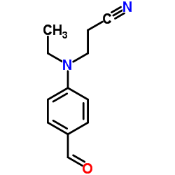 N-乙基-N-氰乙基-4-氨基苯甲醛结构式