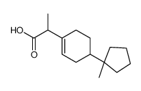 Propanoic acid, 2-(4-(1-methylcyclopentyl)-1-cyclohexen-1-yl)-结构式