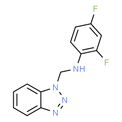 N-(1H-1,2,3-BENZOTRIAZOL-1-YLMETHYL)-2,4-DIFLUOROANILINE结构式