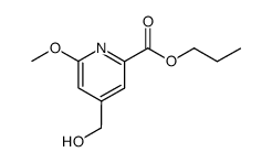 n-propyl 4-(hydroxymethyl)-6-methoxy-2-pyridinecarboxylate结构式