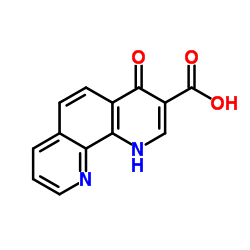 4-氧代-1,4-二氢-1,10-菲咯啉-3-羧酸结构式