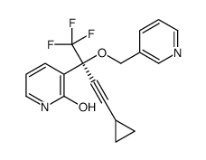 3-[(2S)-4-cyclopropyl-1,1,1-trifluoro-2-(pyridin-3-ylmethoxy)but-3-yn-2-yl]-1H-pyridin-2-one结构式