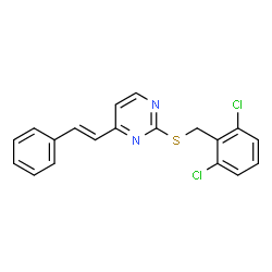 2,6-DICHLOROBENZYL 4-STYRYL-2-PYRIMIDINYL SULFIDE Structure