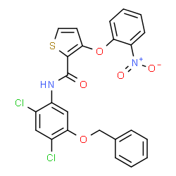 N-[5-(Benzyloxy)-2,4-dichlorophenyl]-3-(2-nitrophenoxy)-2-thiophenecarboxamide Structure