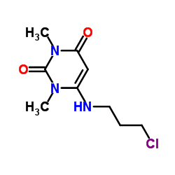 6-(3-氯丙基)氨基1,3-二甲基脲嘧啶结构式