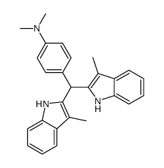 4-[bis(3-methyl-1H-indol-2-yl)methyl]-N,N-dimethylaniline结构式