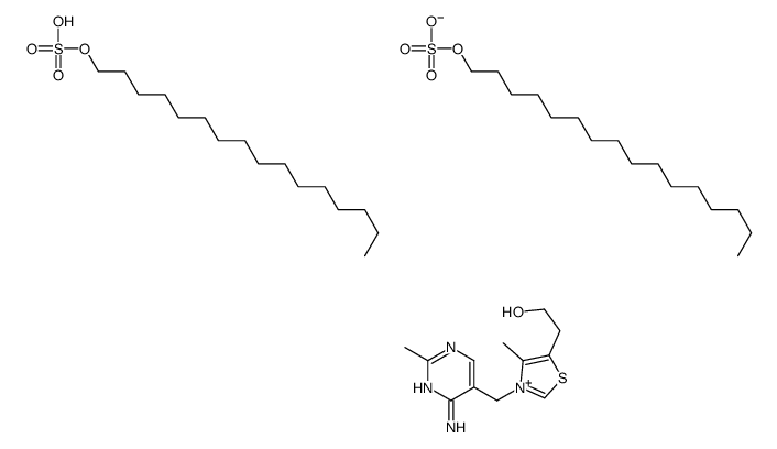 2-[3-[(4-amino-2-methylpyrimidin-5-yl)methyl]-4-methyl-1,3-thiazol-3-ium-5-yl]ethanol,hexadecyl hydrogen sulfate,hexadecyl sulfate结构式