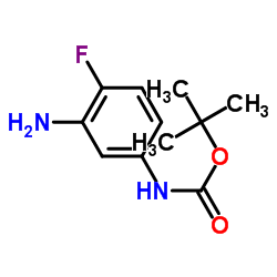 2-甲基-2-丙基(3-氨基-4-氟苯基)氨基甲酸酯结构式