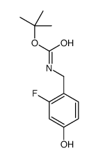 TERT-BUTYL 2-FLUORO-4-HYDROXYBENZYLCARBAMATE Structure
