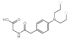 Glycine,N-[[4-[bis(2-chloroethyl)amino]phenyl]acetyl]- (9CI) Structure