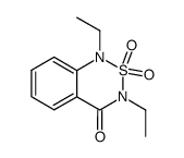 1,3-diethyl-2,2-dioxo-2,3-dihydro-1H-2λ6-benzo[1,2,6]thiadiazin-4-one结构式