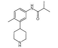 2-methyl-N-[4-methyl-3-(4-piperidinyl)phenyl]propanamide结构式