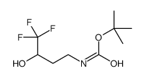 4,4,4-三氟-3-羟基丁基氨基甲酸叔丁酯结构式
