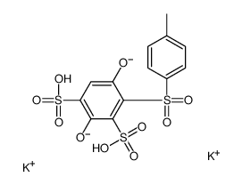 dipotassium,2,5-dihydroxy-4-(4-methylphenyl)sulfonylbenzene-1,3-disulfonate结构式