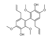 3-(3-hydroxy-2,4-dimethoxy-6-prop-2-enylphenyl)-2,6-dimethoxy-4-prop-2-enylphenol结构式