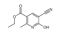 5-氰基-1,6-二氢-2-甲基-6-氧代-3-吡啶羧酸乙酯结构式