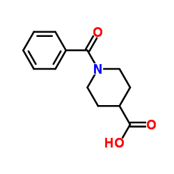 1-Benzoyl-4-piperidinecarboxylic acid structure