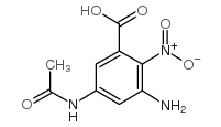 5-(乙酰氨基)-3-氨基-2-硝基苯甲酸结构式